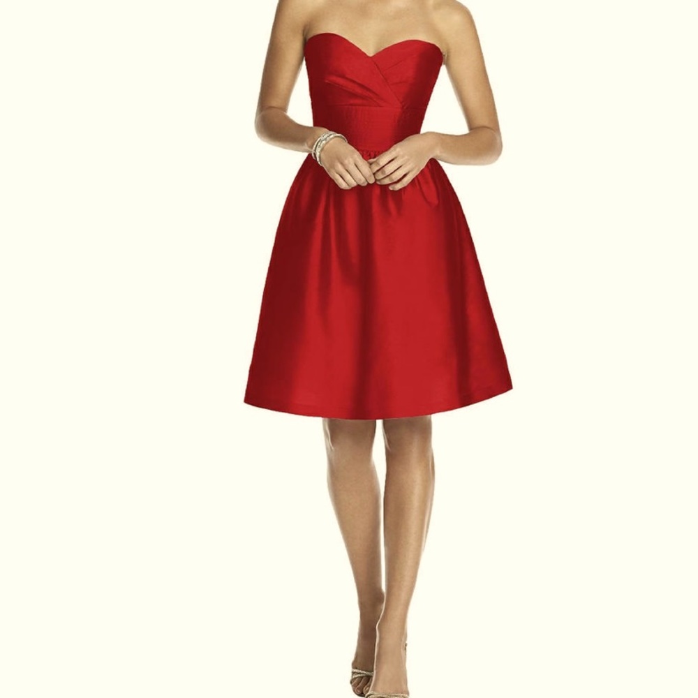 Alfred Sung Dessy Group Strapless Bridesmaid Dress